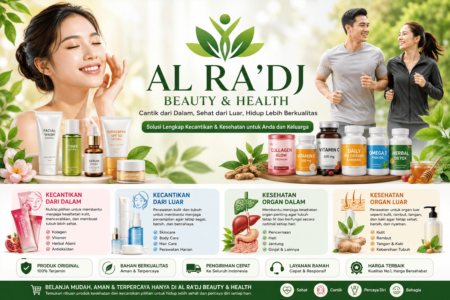 Produk kecantikan dan kesehatan Al Ra’dj Beauty & Health